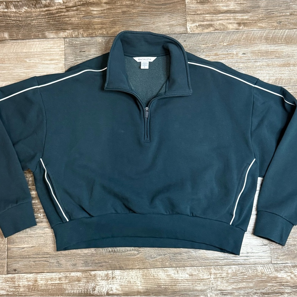 Athleta Zip-Up Cropped Hoodie